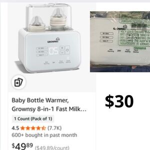 Baby bottle warmer grownsy 8 in 1